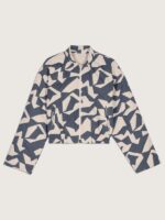 Loose Fit Print Quilted Coat