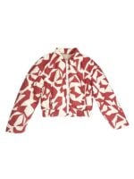 Loose Fit Print Quilted Coat