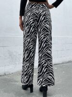 Zebra Stripes on the Commute | Elegant Wide-Leg Pants