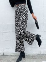 Zebra Stripes on the Commute | Elegant Wide-Leg Pants