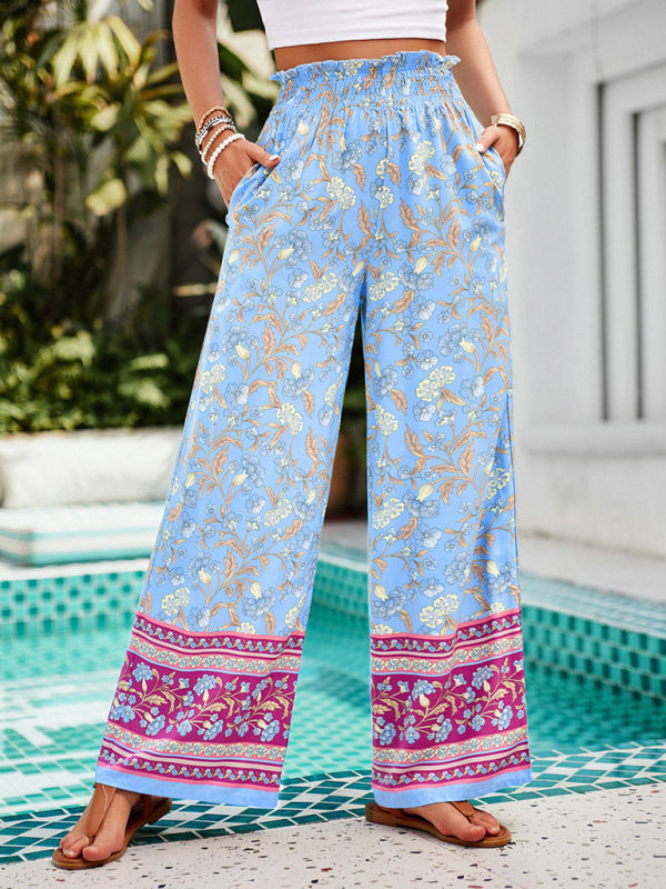 Contemporary Printed Casual Pants