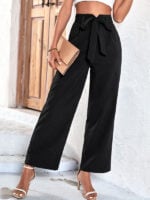 Black Cropped Casual Pants for Effortless Style