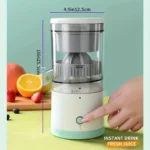 Portable Wireless Electric Juicer - USB Rechargeable Orange and Lemon Squeezer, Slow Juicer for Household Kitchen Tools