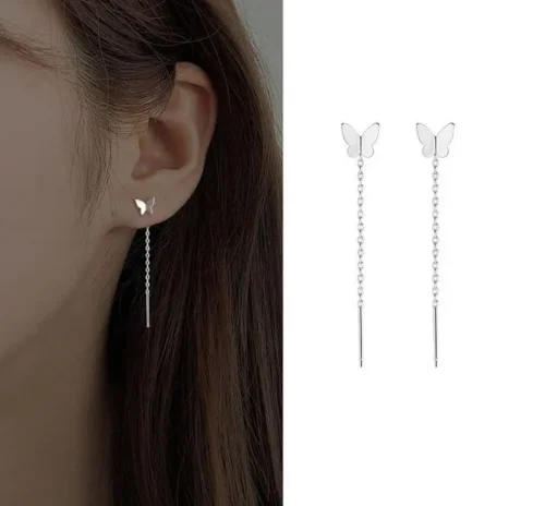 Exquisite 925 Sterling Silver Stud Earrings – Elegant Zircon Wedding Jewelry for Women