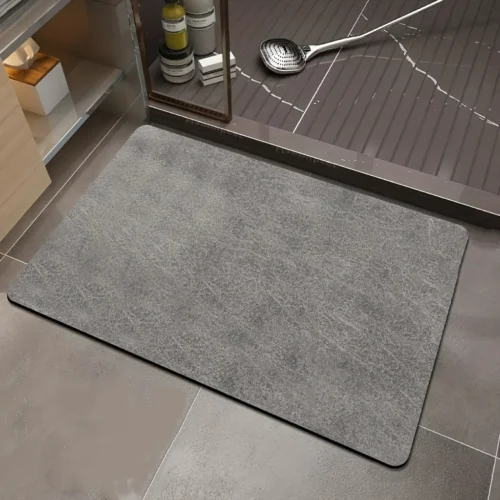 Solid Color Bath Mat - Super Absorbent, Quick Drying, Non-Slip Floor Rug, Decorative Entrance Carpet for Home and Living Room - Image 6