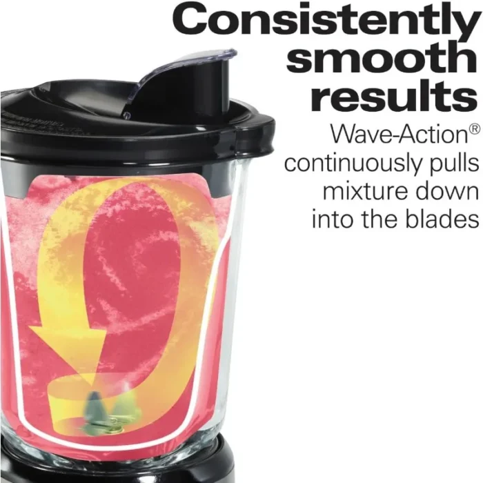 Crusher Blender for Shakes and Smoothies - 40 Oz Glass Jar, 14 Functions, Ice Sabre Blades, 700 Watts