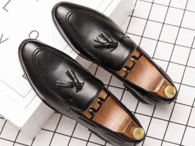 Men's Classic Italian Shoes - Formal Evening Dress Loafers, Luxury Elegant Leather Slip