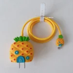 4 PCS Adorable Cartoon Cable Protectors for iPhone/iPad 18W/20W Chargers | Durable Data Line Covers