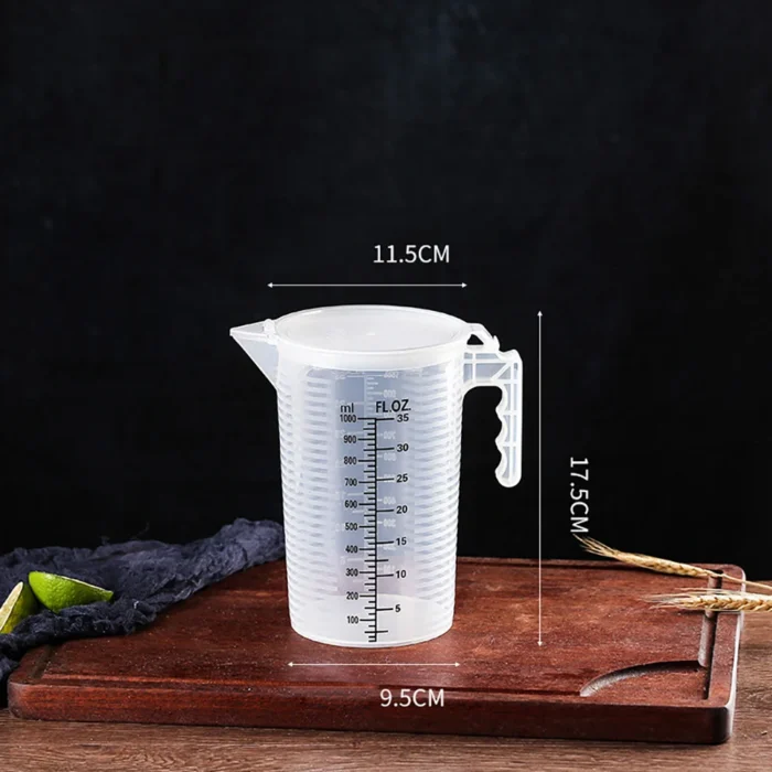 Thickening Plastic Measuring Cup - Food Grade, Transparent, Graduated Cups in 500/1000/2000/5000ml for Kitchen and Experiments