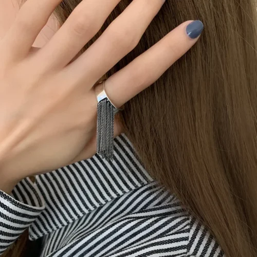 Vibrant Geometric Tassel Rings – Adjustable Party Jewelry for Women and Men