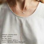 Layered Pendant Necklace for Women - Real 316L Stainless Steel Choker Jewelry, Non-Tarnish