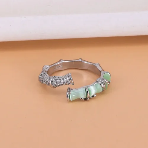 Charming 925 Sterling Silver Pearl Ring Geometric– Korean Sweet Jewelry for Women and Girls