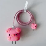 4 PCS Adorable Cartoon Cable Protectors for iPhone/iPad 18W/20W Chargers | Durable Data Line Covers