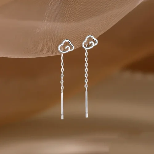 Exquisite 925 Sterling Silver Stud Earrings – Elegant Zircon Wedding Jewelry for Women