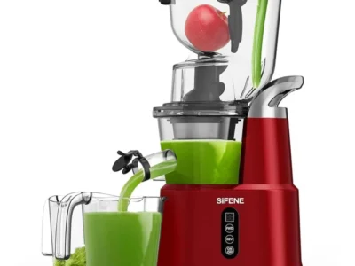 BPA-Free Cold Press Juicer - 83mm Large Mouth, Whole Slow Chewing Juicer for Fruits and Vegetables