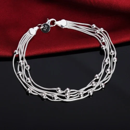 Exquisite 925 Sterling Silver Unique Bracelet – High-Quality Unisex Fashion Jewelry
