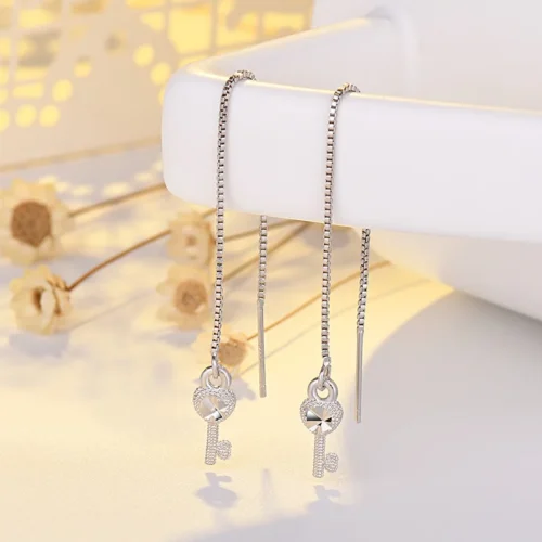 Exquisite 925 Sterling Silver Stud Earrings – Elegant Zircon Wedding Jewelry for Women