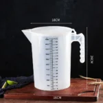 Thickening Plastic Measuring Cup - Food Grade, Transparent, Graduated Cups in 500/1000/2000/5000ml for Kitchen and Experiments