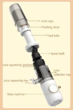 Detachable Washable Juicer - Reversible Slow Speed, Original Juice Separation, Automatic Milkshake Mixer