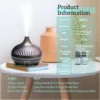 500ML Wood Grain Aromatherapy Diffuser - Ultrasonic Humidifier with Remote Control and 7-Color LED Lights