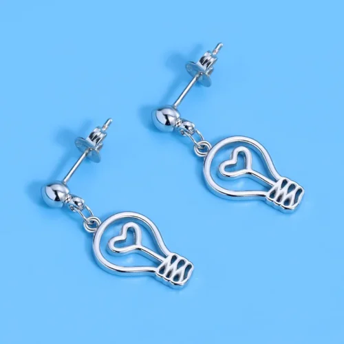 Exquisite 925 Sterling Silver Stud Earrings – Elegant Zircon Wedding Jewelry for Women