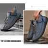 Handmade Leather Men's Casual Slip-On Loafers - Breathable Flats, Fashion Moccasins, Tooling Shoes, Plus Sizes Available
