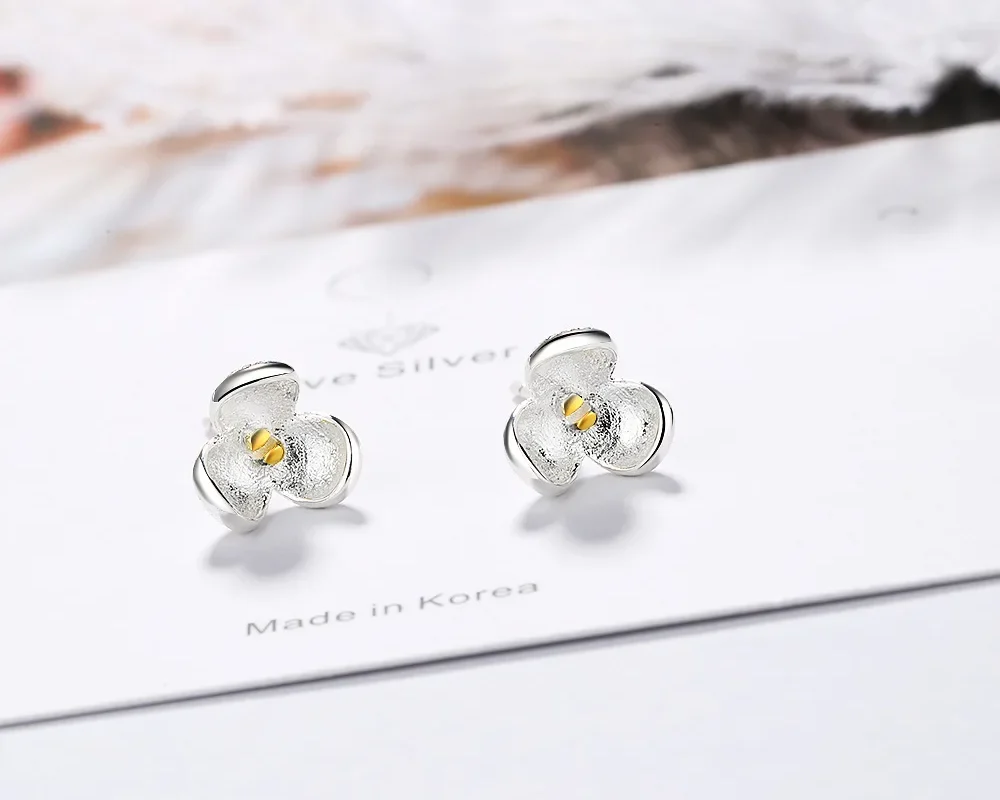 925 Sterling Silver Stud Earrings - High Quality, Elegant Nobility Jewelry