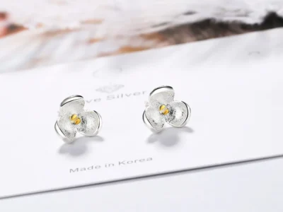 925 Sterling Silver Stud Earrings - High Quality, Elegant Nobility Jewelry