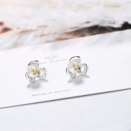 925 Sterling Silver Stud Earrings - High Quality, Elegant Nobility Jewelry