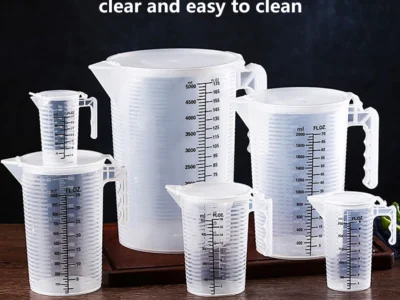 Thickening Plastic Measuring Cup - Food Grade, Transparent, Graduated Cups in 500/1000/2000/5000ml for Kitchen and Experiments