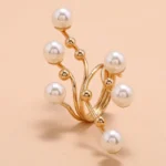 Minimalist Gold Pearl Thin Ring for Women - Fashion Knuckle Jewelry for a Great Gift