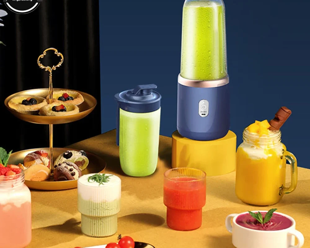 400ml Portable Mini Electric Fruit Juicer - USB Charging Lemon Orange Juice Cup, Smoothie Blender Machine for Kitchen Appliances