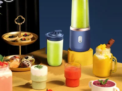 400ml Portable Mini Electric Fruit Juicer - USB Charging Lemon Orange Juice Cup, Smoothie Blender Machine for Kitchen Appliances