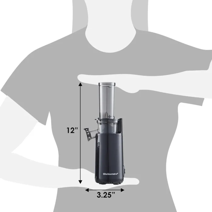 Compact Space-Saving Masticating Slow Juicer - Cold Press Juice Extractor, Nutrient and Vitamin Dense