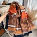 Luxury Double-Sided Women's Winter Scarf - Soft Feel Warm Shawl for Cold Weather