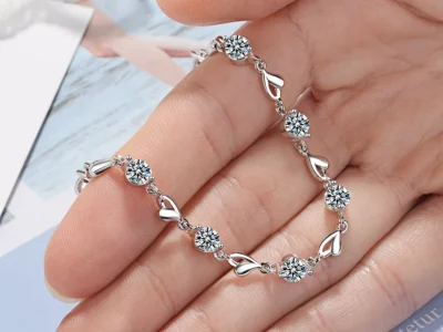 925 Sterling Silver Zircon Heart Bracelets - Crystal Jewelry for Women, Valentine's Day Gift, Wedding Party