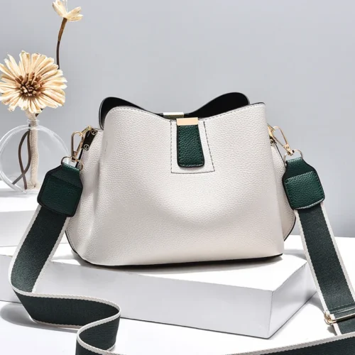 New Luxury Designer Women's Shoulder Bags | Leather Bucket Purses and Crossbody Handbags - Image 2