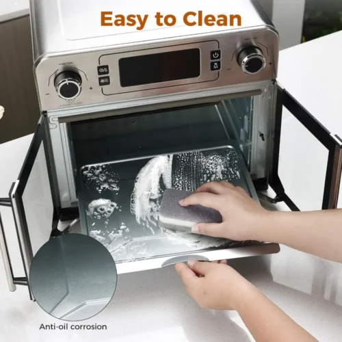 Ultimate 10-in-1 Toaster Oven Air Fryer Combo – 25QT, Touch Screen, French Doors