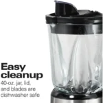 Crusher Blender for Shakes and Smoothies - 40 Oz Glass Jar, 14 Functions, Ice Sabre Blades, 700 Watts