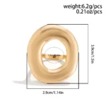 Trendy 2024 Large Gold Glossy Big Round Geometric Thick Finger Ring for Women - Punk Hip Hop Ladies Party Jewelry