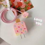 4 PCS Adorable Cartoon Cable Protectors for iPhone/iPad 18W/20W Chargers | Durable Data Line Covers