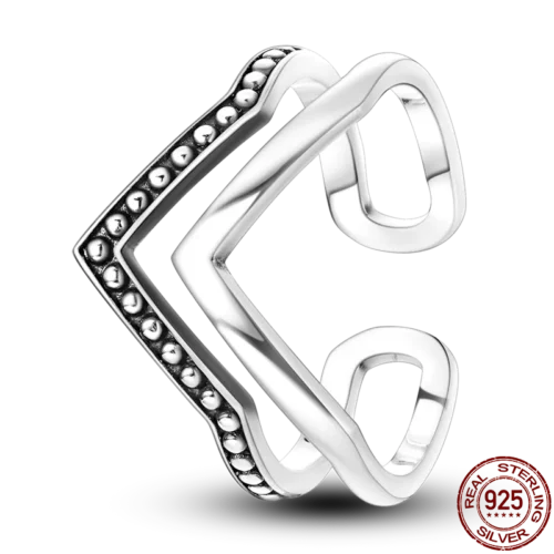 Hot Sale 925 Sterling Silver Lucky Ring – Trendy Engagement Jewelry for Lovers