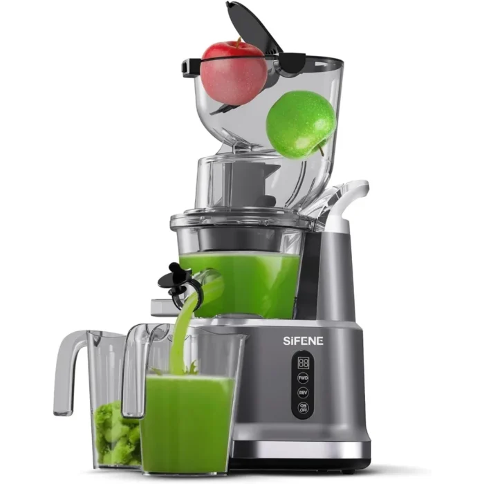 BPA-Free Cold Press Juicer - 83mm Large Mouth, Whole Slow Chewing Juicer for Fruits and Vegetables