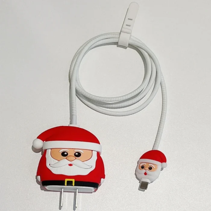 4 PCS Adorable Cartoon Cable Protectors for iPhone/iPad 18W/20W Chargers | Durable Data Line Covers