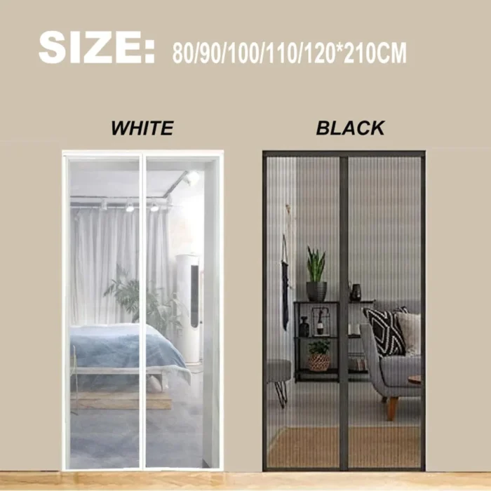 Magnetic Screen Door - No-Punch, Anti-Mosquito Net Curtain with Auto-Close for Kitchen and Living Room