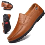 Genuine Leather Men's Casual Shoes - Luxury Brand Loafers, Breathable Slip-On Moccasins, Plus Sizes Available