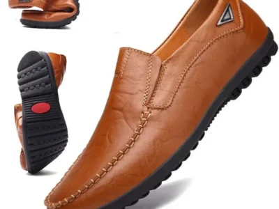 Genuine Leather Men's Casual Shoes - Luxury Brand Loafers, Breathable Slip-On Moccasins, Plus Sizes Available