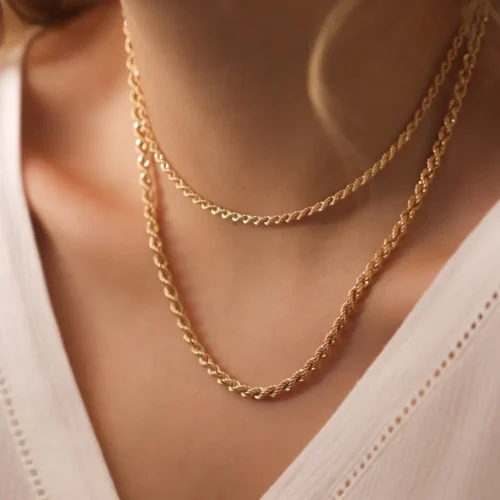 Glamorous Fashion Layered Gold Necklace – Elegant Jewelry for Women - Image 4