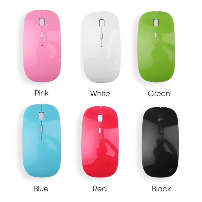 2.4GHz Wireless Mouse 1600DPI USB Receiver Wireless Mouse Ultra Thin Slim For Mac Computer PC Laptop Desktop