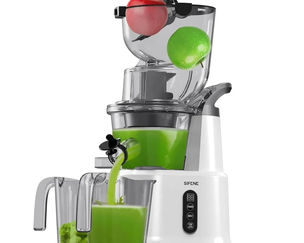 BPA-Free Cold Press Juicer - 83mm Large Mouth, Whole Slow Chewing Juicer for Fruits and Vegetables